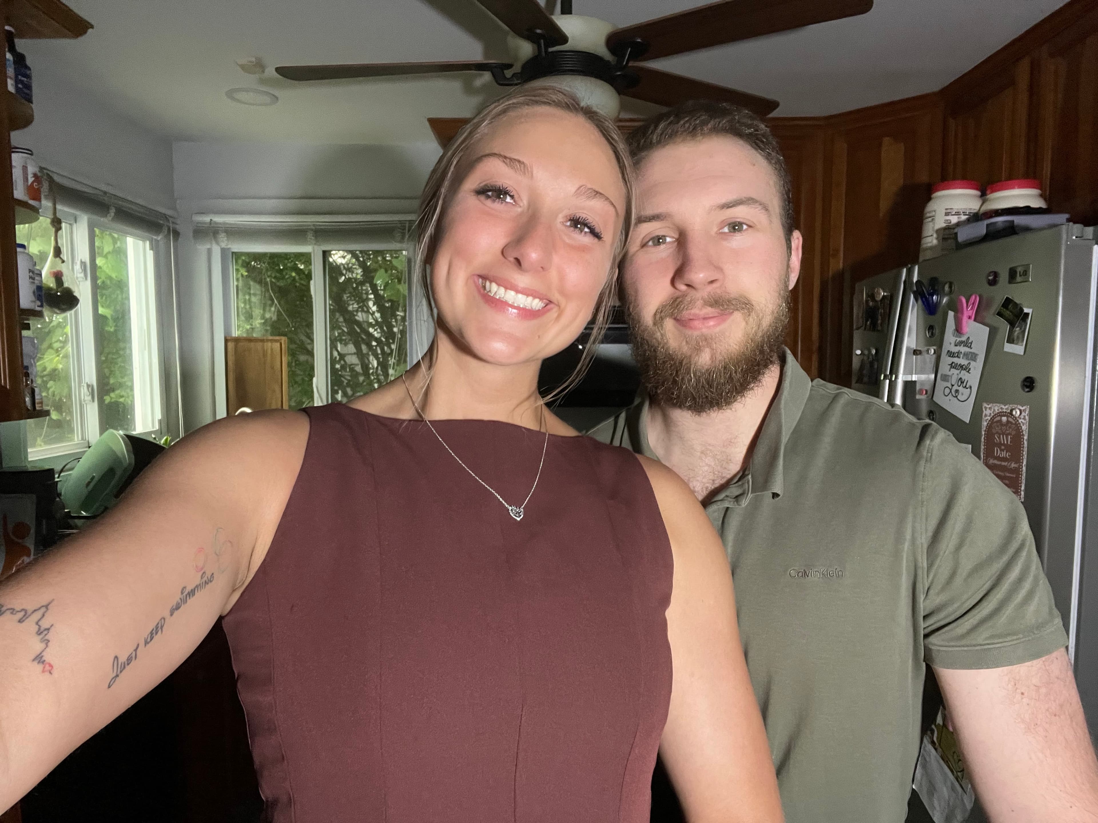 Brady and Kaci in their kitchen
